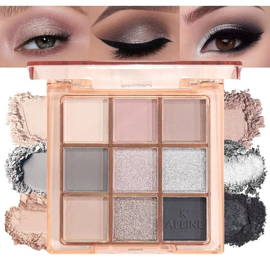 9 Color Eyeshadow Palette Makeup, Neutral Nude Matte Eye shadow & Shimmer Eyeshadow,Long Lasting Waterproof Eye shadow Makeup Palette for Women 03#