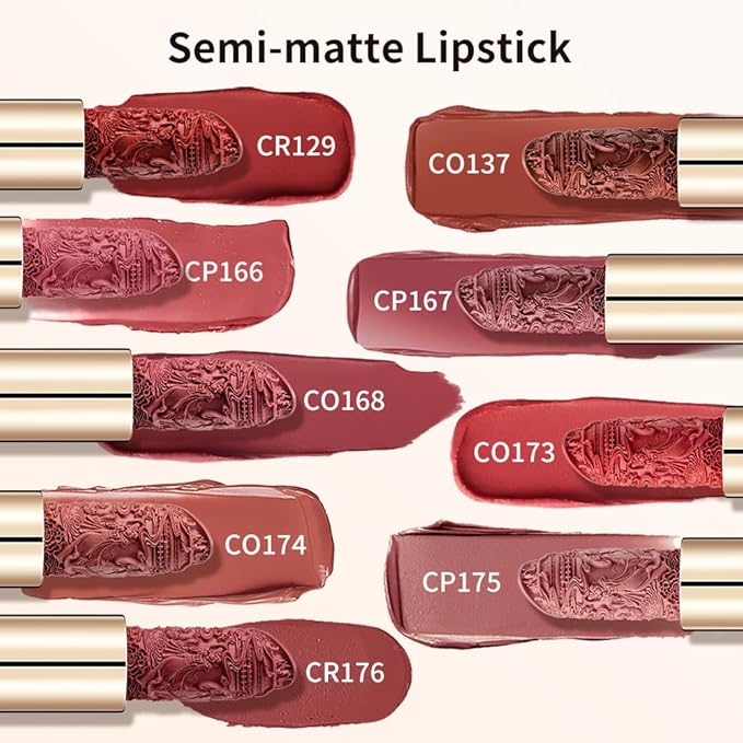 Catkin Semi-Matte Lipstick Hydrating High Impact Color Infused with Vitamin E and Avocado Oil Smooth Soft Texture Long Lasting Matte Finish 129