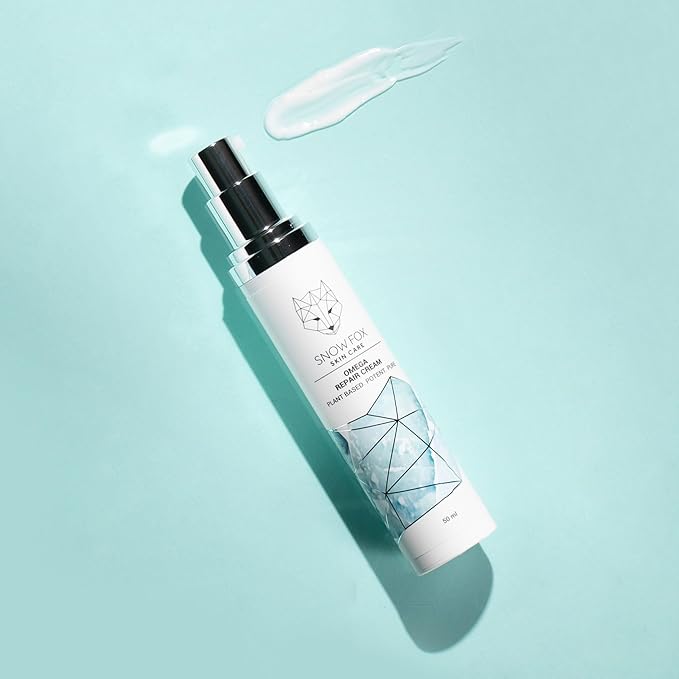 Snowfox Skin Care Omega Repair Cream with Fast-Absorbing Plant-Based Oils, 50 mL