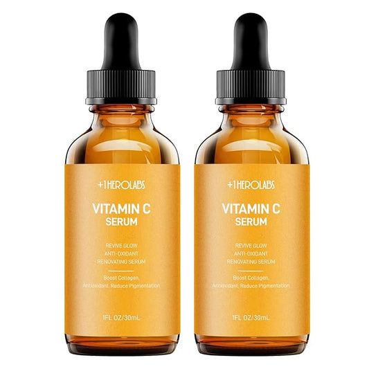 2 Packs Vitamin C Serum for Face โAnti Aging Face & Eye Serum, Hyaluronic Acid, Reduce Fine Lines, Dark Spots and Wrinkle