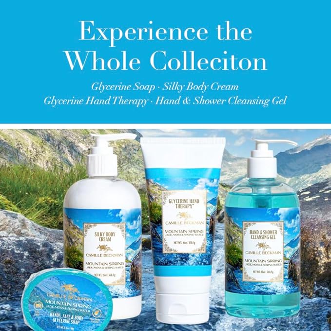 Camille Beckman Glycerine Hand Therapy Cream, Mountain Spring, 6 Ounce