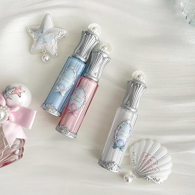 Flower Knows Shell's Jewel Nourishing Lip Glaze,Hydrating Lip Gloss with Hyaluronic,Moisturizing Plumping Oil,Non-Sticky Formula,0.16 fl.oz(P03 Candy Slush)