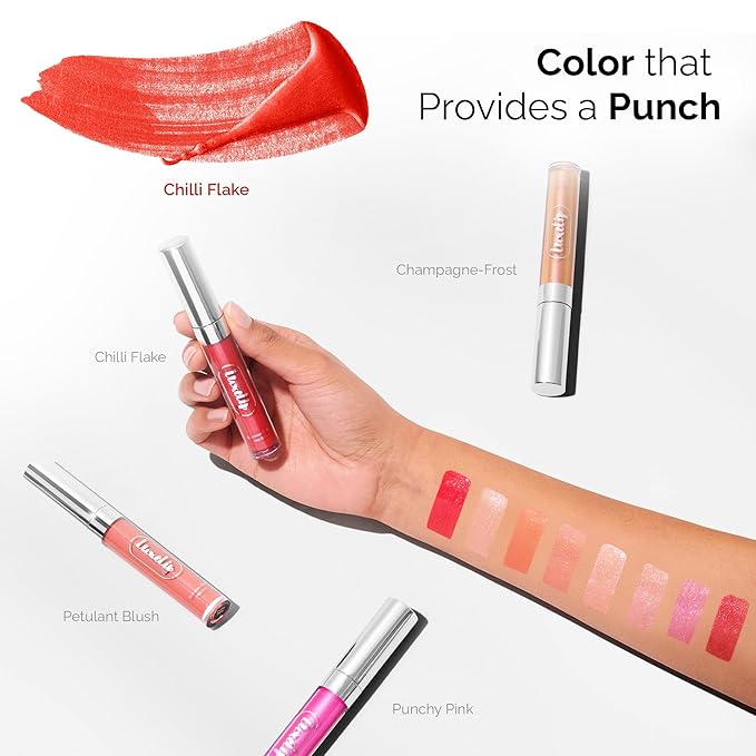 LuxeLip™ Matte Lipstick for Older Women, Hydrating Non-Sticky Lip Gloss for Luminous Shine & Moisturized Lips, Lightweight, Long-Lasting Glossy Finish, Cruelty-Free Lip Makeup (Chili Flake, 8ml)