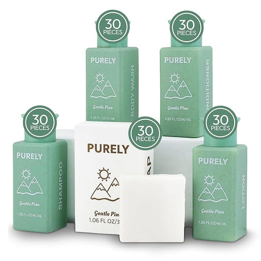 150 piece set | Hotel Soaps and Toiletries Bulk set | Airbnb Essentials for Hosts | Mini Travel Size Shampoo and Conditioner Sets | Bulk Travel Size Toiletries | Homeless Supplies Bulk Amenities