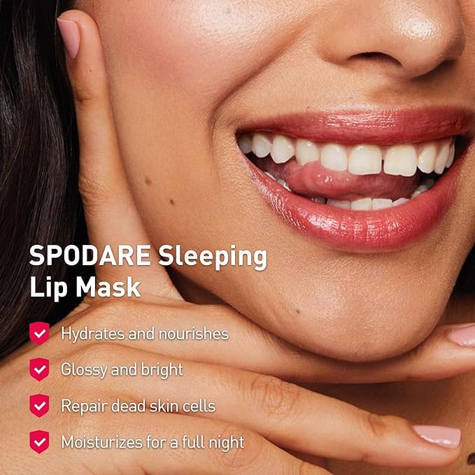 Sleeping Lip Mask Green Apple - Repair for Dry Cracked Lips, Infused with Vitamin C and Shea Butter, Lip Mask Nourish and Revitalize Overnight, Wake to Softer, Smoother, Glow Lip - 0.42 Fl Oz