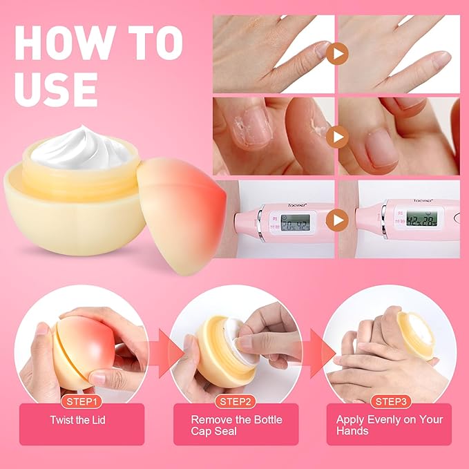 6 Pack Moisturizing Hand Cream Set, Small Gifts for Women, Bulk Hand Lotion for Dry Cracked Hands, Teacher Appreciation Gifts, Bridesmaid Gifts, Bridal Shower Gifts and Birthday Gifts, 1.06 Oz (Peach)