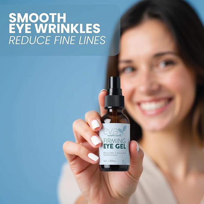 Anti-Aging Eye Gel - Luxurious Hydrating Under Eye Cream For Dark Circles and Puffiness, Bags, Crows Feet, Wrinkles - With Hyaluronic Acid & Skin-Firming Peptides Serum (1 oz)