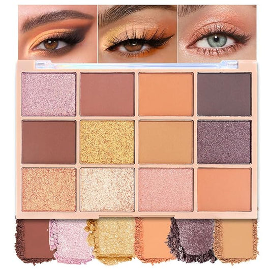 Neutral Eye Shadow Palette,Nude Pink Champagne Naked Cream Eyeshadow Palette,Make Up Pallets for Women Eyeshadow for Eyes Long Lasting Naturing-Looking
