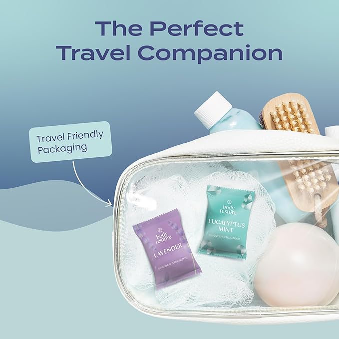 Body Restore Shower Steamers Aromatherapy 6 Pack - Birthday Gifts for Men, Women, Dad Gift, Stress Relief, Relaxation, Self Care - Clarity