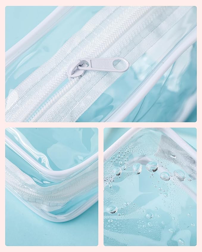 Travel Containers for Toiletries 4 Pack, TSA Approved Travel Size Toiletries, Travel Size Containers, With Clear Bag Leak Proof Silicone Jars, Travel Essentials Creams Jars Carrying Small Items