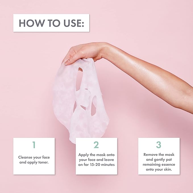 ESW Beauty Raw Juice Face Masks - 5-Pack Skincare Set - Hydrating, Anti-Aging, Moisture Repair, Pore Control, Soothing & Revitalizing with Watermelon, Kale & Charcoal