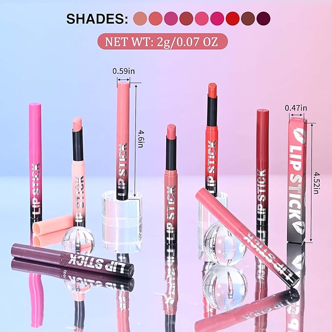 Pink Nude Matte Lipstick,Creamy Silky Matte+Lipsticks,Hydrating Balm-in-Lipstick,Velvety Finish for Women Daily Lip Makeup,High-pigment Formula,Easy to use and color,Vegan & Cruelty-Free 01#