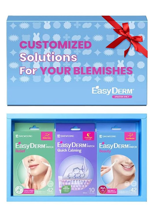 EasyDerm 3-Type Pimple Patches Gift Set, Acne care soluution, Korean Spot Patch to Cover Zitsใ
ฃQuick Calming(10ea) + Relief(42ea) + Beauty Patches(42ea)ใ
ฃTrendy Teen girl gifts Back to School MUST HAVE