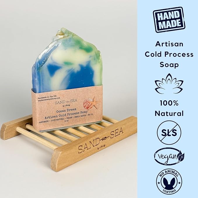 Bath Gift Set for Women, Handmade Gifts For Women, Relaxing, Pampering & Beauty Gift Basket, Unique Spa Kit for Woman, Mom, Best Friend Self Care Gift Box 13 pc (Ocean Dream)