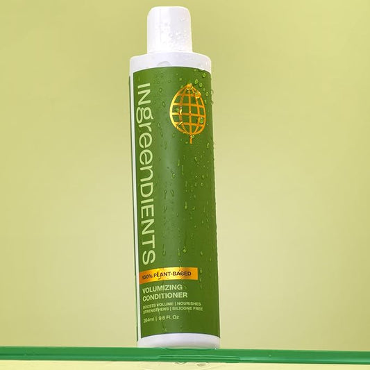Ingreendients Non Toxic Vegan Volumizing Conditioner with Organic Ingredients For Fine Hair - Strengthening Barley Protein and Argan Oil, Color Safe, Paraben & Gluten Free, Silicone & Sulfate Free
