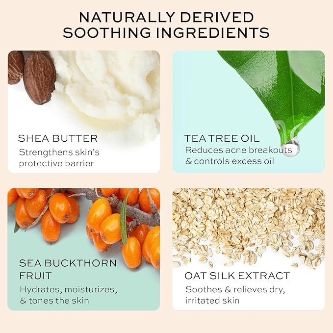 Skin Care for Teenage Boys and Girls - Teen Moisturizer for Face with Tea Tree - Organic Face Cream for Oily Skin - Daily Acne Treatment for Teenagers - Soothing Hyaluronic Acid Moisturizer