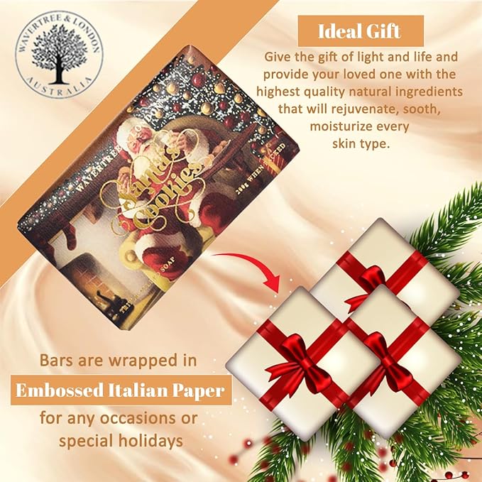 Wavertree & London Noir Scented Natural Soap (2 Bars), 7oz Moisturizing French Triple Milled Soap Bars enriched with shea butter - Pure Plant Oil Bath & Body Bars for All Skin Types