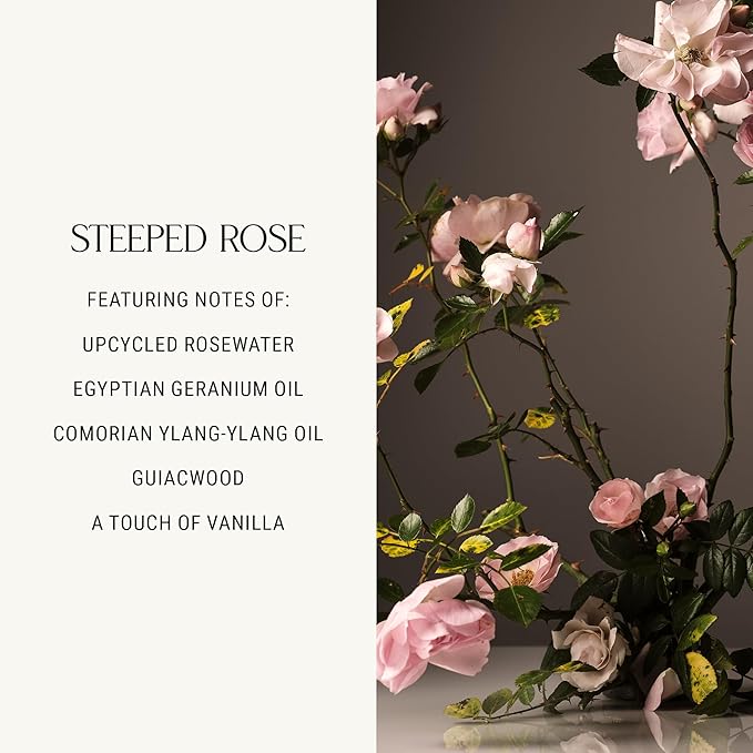 Homecourt Hand Cream, Non-Greasy Moisturizer for Hydrated, Nourished & Soft Hands, Dermatologist Tested, Clean Formula, Steeped Rose, 12 fl oz