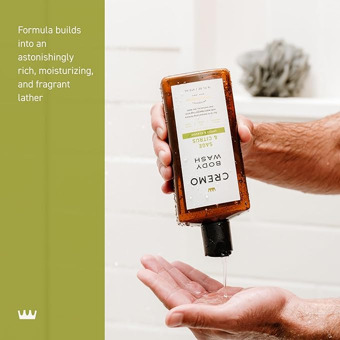 Cremo Body Wash Men, Sage and Citrus , 16 Fl Oz