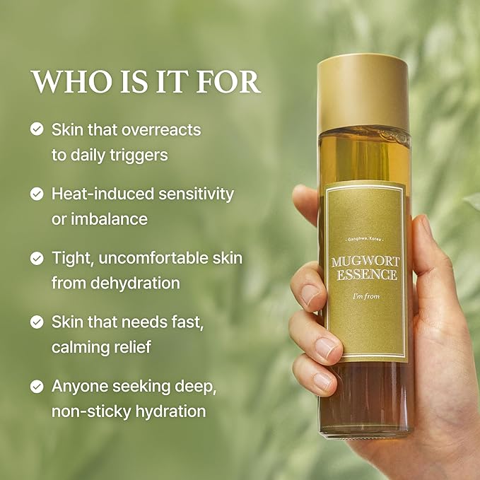 I'm From Mugwort Essence | Vegan Extract - Soothe Sensitive and Irritated Skin, Redness Relief, Refreshing, Korean Hydrating Toner | 5.4 Fl Oz, All Skin Types, PETA Approved