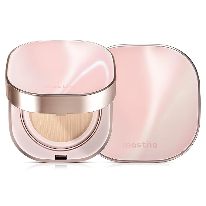 Mastina Natural Glow Cushion with Mastic Gum, 23 Color, 15g - Lightweight Foundation for Radiant and Hydrated Skin, Smooth Finish with No Greasy Shine