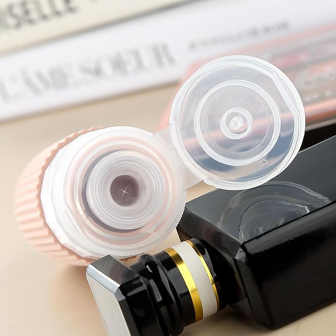 Travel Bottles for Toiletries, Tsa Approved 2oz Travel Bottles, BPA Free Leak Proof Travel Size Toiletry Containers, Refillable Travel Accessories with Toiletry Bag for Shampoo Liquid (4 Pack)