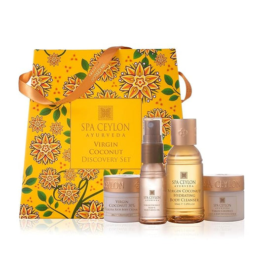 SPA CEYLON Virgin Coconut Discovery Set | Pampering Kit with Body Care Essentials | Beauty Ritual