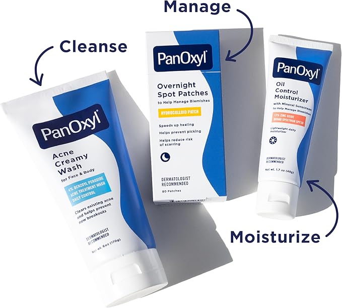 PanOxyl PM Overnight Spot Patches, Advanced Hydrocolloid Healing Technology, Fragrance Free, 80 Count (Pack of 2)