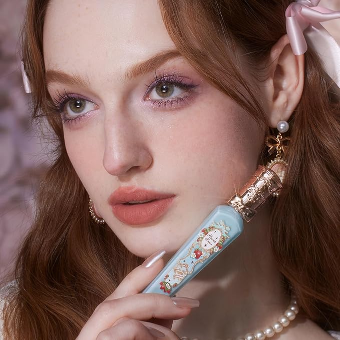 Flower Knows Strawberry Rococo Cloud Lip Cream 3-Piece Set,S03+S05+S08 with Canvas Tote Bag & Hair Clip,Velvety Matte Liquid Lipsticks,Moisturizing Long Lasting Lip Stain for Girls & Women