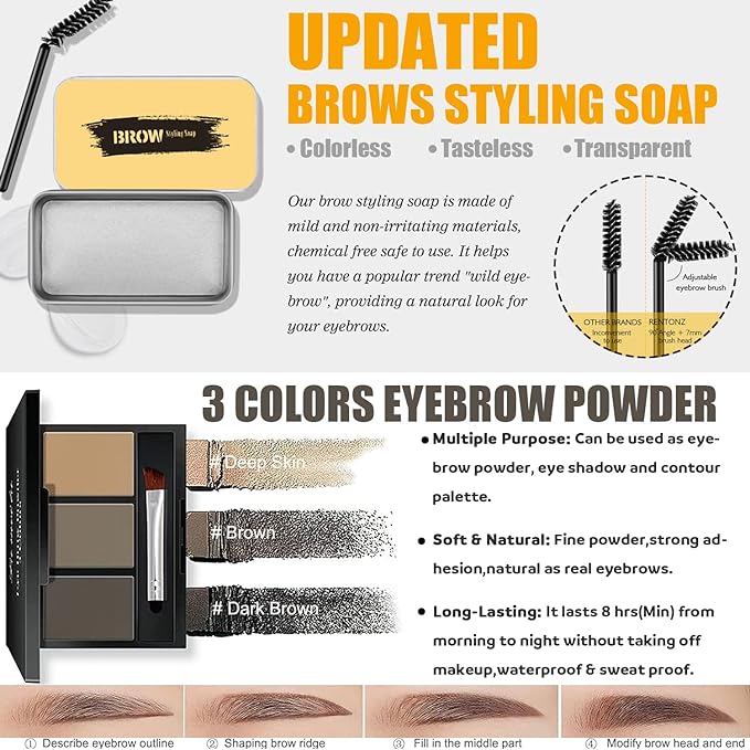 All in One Makeup Kit,Includes Naked Eyeshadow,Liquid Foundation,CC Cream,Lipstick Set,Mascara,Brush,Sponge,Eyebrow Powder,Eyebrow Soap,Eyeliner Stamp, Primer,Contour Stick,Cosmetic Bag