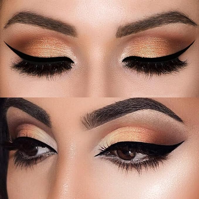 Eyeliner Brush Fine Angled - PRO Precision Gel Eye Liner Makeup Brush -Ultra Thin Slanted Flat Angle - Premium Cruelty Free Synthetic Bristles (E835 Blue)