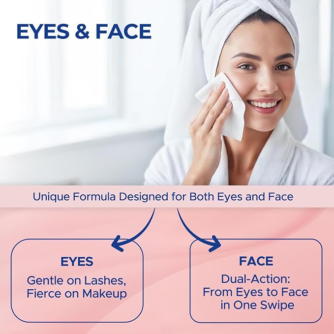 Dr. FIscher Makeup Remover Wipes - Sensitive Skin Formula, Individually Sealed, No Rinse, Eyes and Face Safe (30)