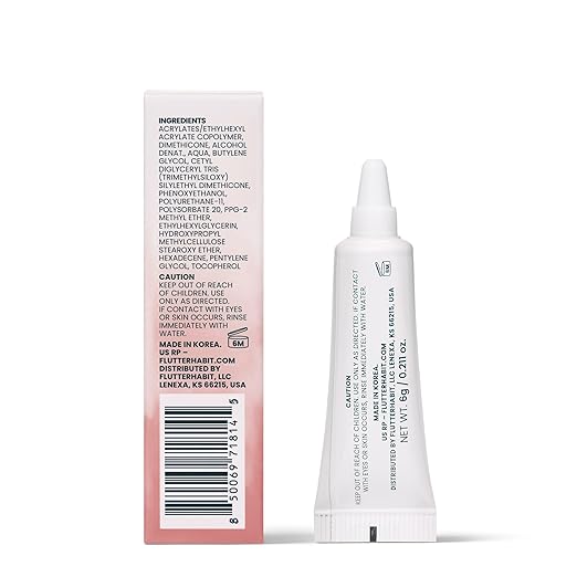 FlutterHabit Made for This Adhesive Clear for Eyelash Extensions - Your Ultimate All-Day Hold Lash Cluster Glue for Effortless, Stunning, and Long-Lasting Eyelashes - All-in-one Lash Glue