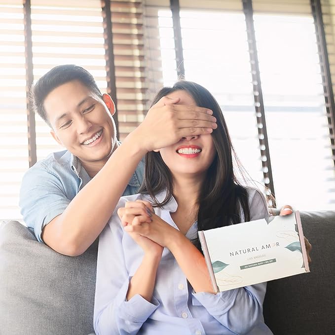 Natural Amor Organic Handmade Soap Bar Set (4 Pack), Made with Natural Ingredients, Cold Process Soap, Soap Gift Set for Women