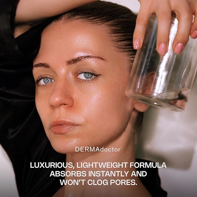 DERMAdoctor Night Face Oil Toner Anti-Aging Hydrating - 20% Vitamin C Ester, Vitamin E, Ferulic Acid, & Marula Oil for Face | Concentrated Vitamin-C Ester Facial Oils | Dermatologist Formulated - 1 Oz