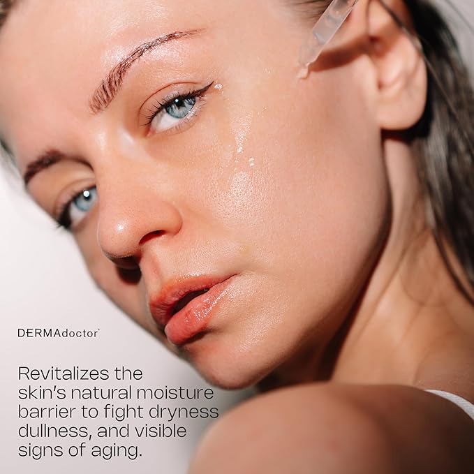 DERMAdoctor Wrinkle Revenge Dermatologist Formulated Anti Aging Hyaluronic Acid Serum for Face, Hydrating Serum, Wrinkle Filler & Hydrating Primer Fragrance Free - 1 fl oz