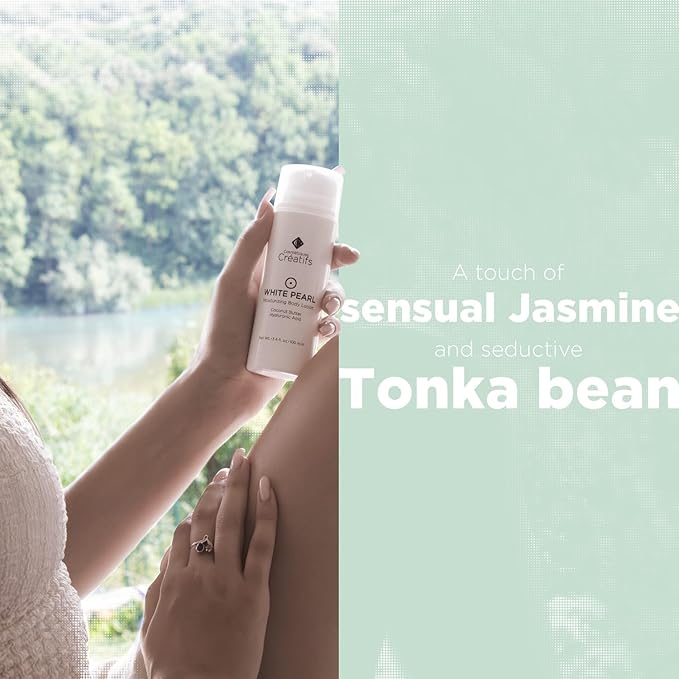 White Pearl Moisturizing Body Lotion with Coconut Butter and Hyaluronic Acid, 3.4 fl. oz.