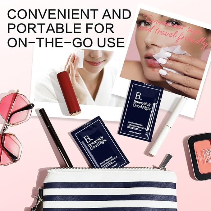 500ct Facial Cleansing Wipes Gentle Makeup Remover, Waterproof Individually Wrapped, Fragrance, Oil & Alcohol Free