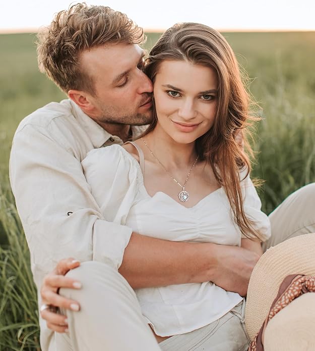 FANCIME Tree of life Birthstone necklace Sterling Silver Pendant Birthstone Necklace Gemstone Anniversary Birthday Jewelry Christmas Gifts for Mom Her Wife