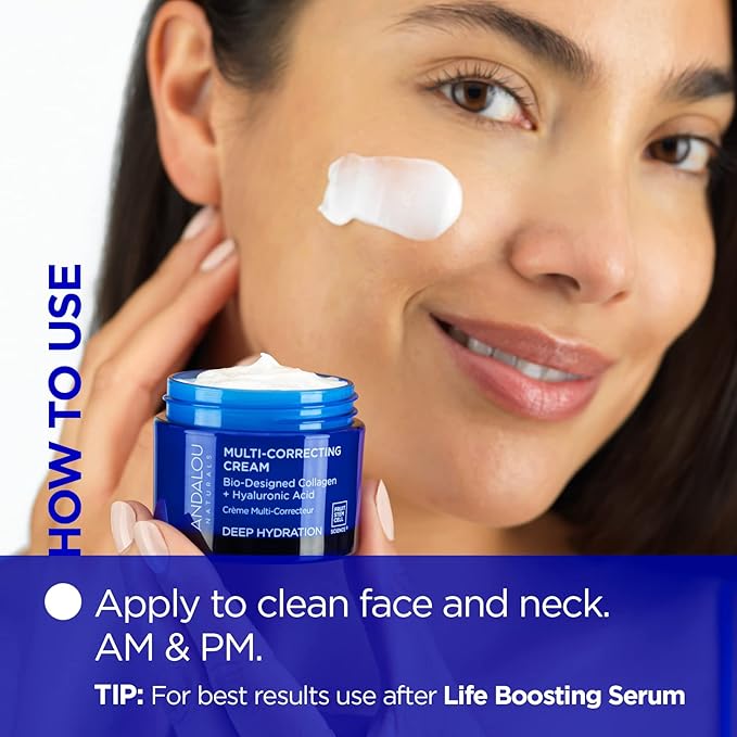 Andalou Naturals Deep Hydration, Multi-Correcting Cream, 1.7 fl oz (50 ml)