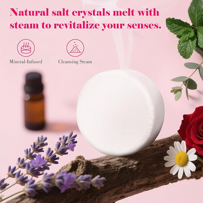 W&E Choice Shower Steamers Aromatherapy 21 Pack- Shower Bombs with Natural Essential Oils for Daily Relaxation & Stress Relief, Birthday/Christmas Gifts for Women, Mom, Wife