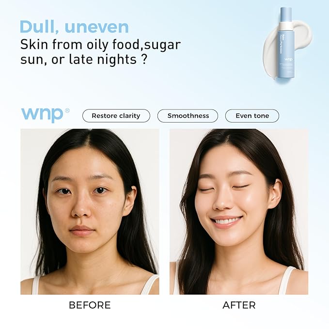 WNP Hyaluronic Acid Hydrating & Brightening Lotion: 4D Hyaluronic Acid, 2% Niacinamide, 377, Vitamin C Deep Moisture & Radiance Boosting Facial Moisturizer Vegan SkinCare for All Skin Types