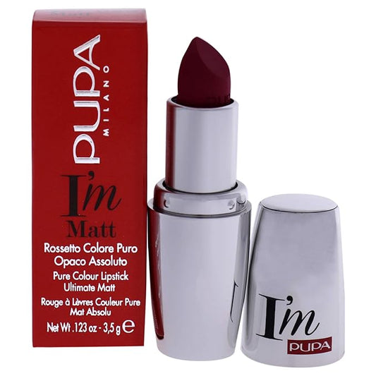 Pupa Milano I'm Matt Pure Colour Lipstick, 050 Runway Fuchsia, 3.5 g