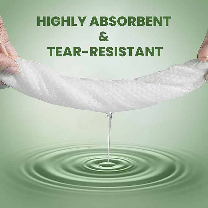 Ourmed Life Face Towels - Versatile Disposable Biodegradable Cloths for Sensitive Skin | Lint-Free Facial Towel for Cleansing, Skincare, Makeup Removal & Dry Wipes, 600 Count