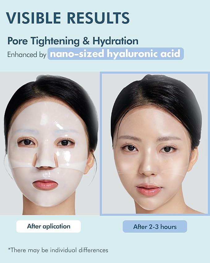 DERMAL Hyaluronic Hydrogel Melting Jelly Gel Mask 4ea - Korean Overnight Face Mask with Ceramide - Deep Moisturizing, Pore Minimizing for Glow Skin - Korean Skincare