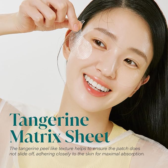 GOODAL Green Tangerine Vitamin C Eye Patches 60 Sheets – Hydrating Gel Under Eye Masks for Tired Puffy Eyes, Korean Skincare, Glass Skin Look, Daily Self Care Essentials