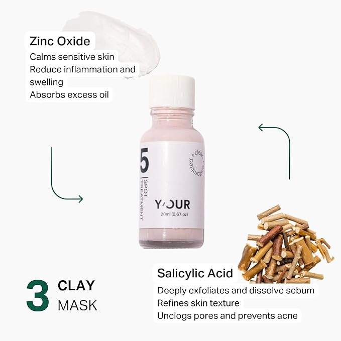 Y’OUR Acne-Care Sets: Acne Treatment Duo, 3-Step Acne Set, Purify & Treat Acne Set, Bloom & Blur Acne Set, Adult Acne Set. 4-Step Purifying Acne System. Made in USA
