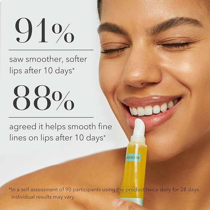Algenist GENIUS Liquid Collagen Lip - Active Collagen Lip Treatment for Visibly Smoother Lips - Non-Comedogenic & Hypoallergenic Skincare (15ml)