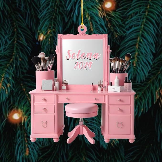 Personalized Makeup Tools Christmas Ornament 2024, Makeup Box Christmas Ornament Gift for Makeup Artist, Christmas Tree Decor for Makeup Shop, Gift for New Makeup Coworkers (MKH11)