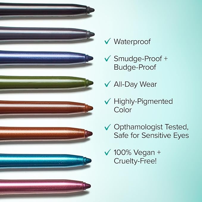 Thrive Causemetics Infinity Waterproof Eyeliner Pencil, Built In Sharpener & Smudge Tip, Long Lasting, Smudge Proof, Hyaluronic Acid & Shea Butter, Vegan & Cruelty Free, Lauren (Black Matte)